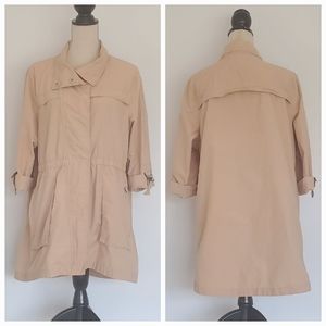 AMX Lightweight Spring Jacket Summer Coat Snap Button Zipper Closure Plus Sz 1X